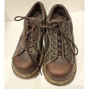 Dr Martens Vintage 90s Y2K Daisy 12283 Women's Size 8 Leather Oxford Shoes Brown